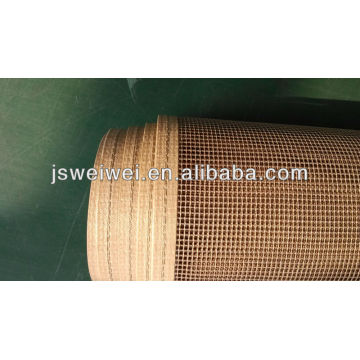 conveyor belt-jiangsu Veik PTFE coated glassfiber fabric-0.80mm thick-9090AJ-BRWON-carpet belt